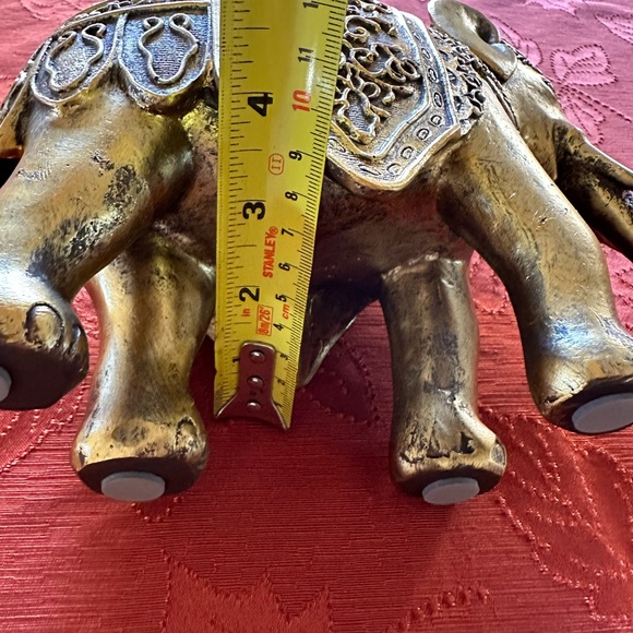 Decorative Brass tone Elephant Figurine - Picture 6 of 8